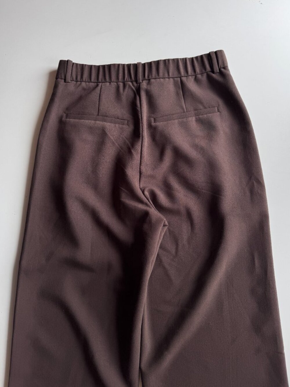 NWT ABERCROMBIE & FITCH Sloane Brown Tailored Wide Leg Trousers Pants, Size 30 - Picture 9 of 14